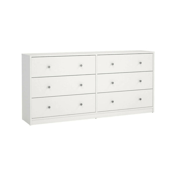 Credenza Rick, Buffet da soggiorno, Madia da salotto, Dispensa da cucina, 143x30 h68 cm, Bianco