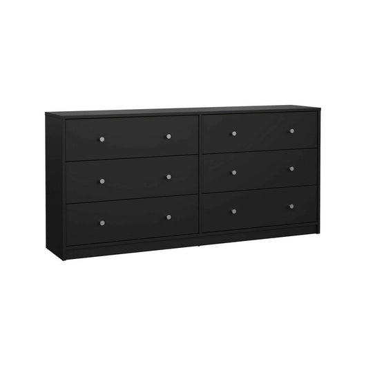 Credenza Rick, Buffet da soggiorno, Madia da salotto, Dispensa da cucina, 143x30 h68 cm, Nero