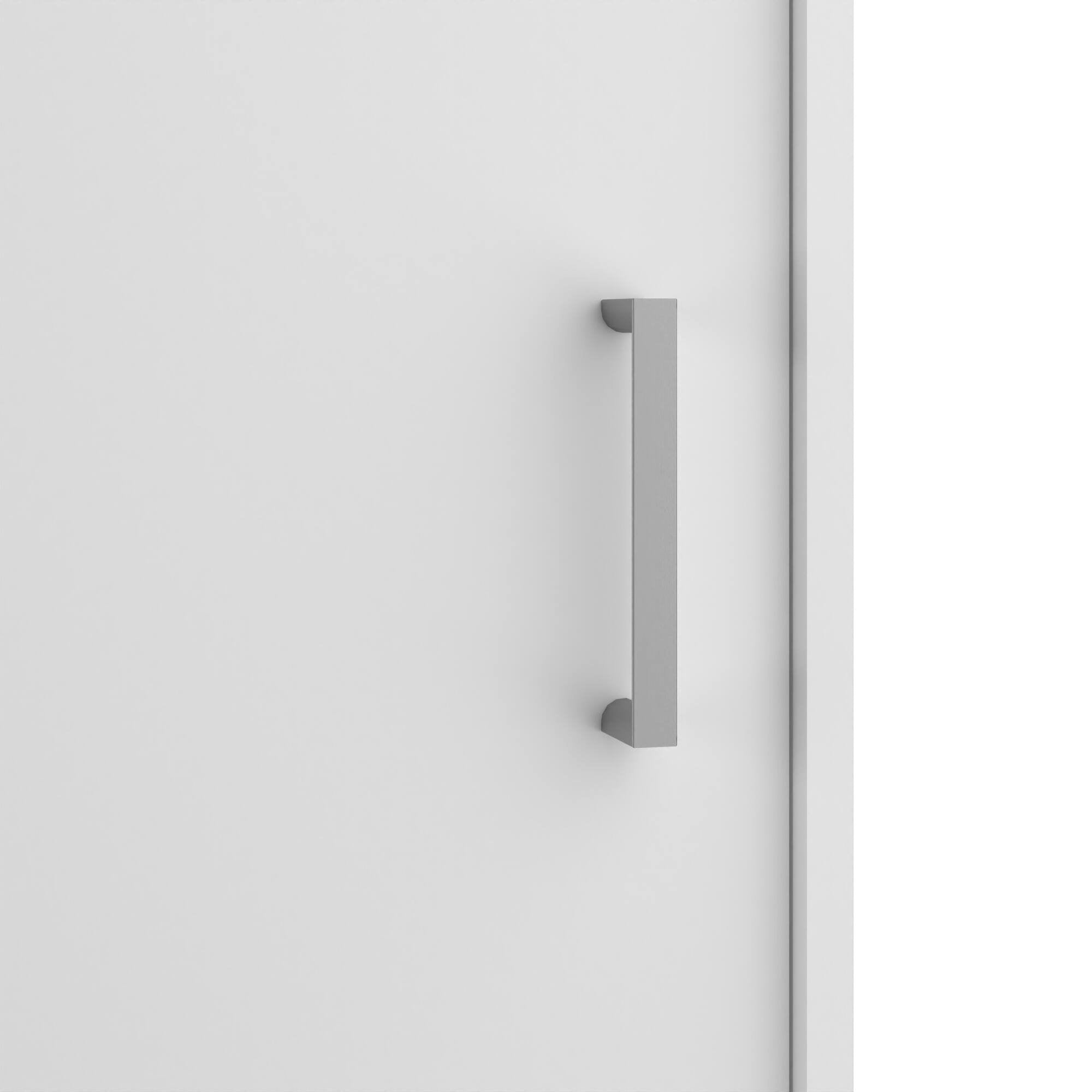 Guardaroba 2 ante Cindy, Mobile camera da letto, Cabina armadio portabiti, Armadio appendiabiti, 78x48 h175 cm, Bianco