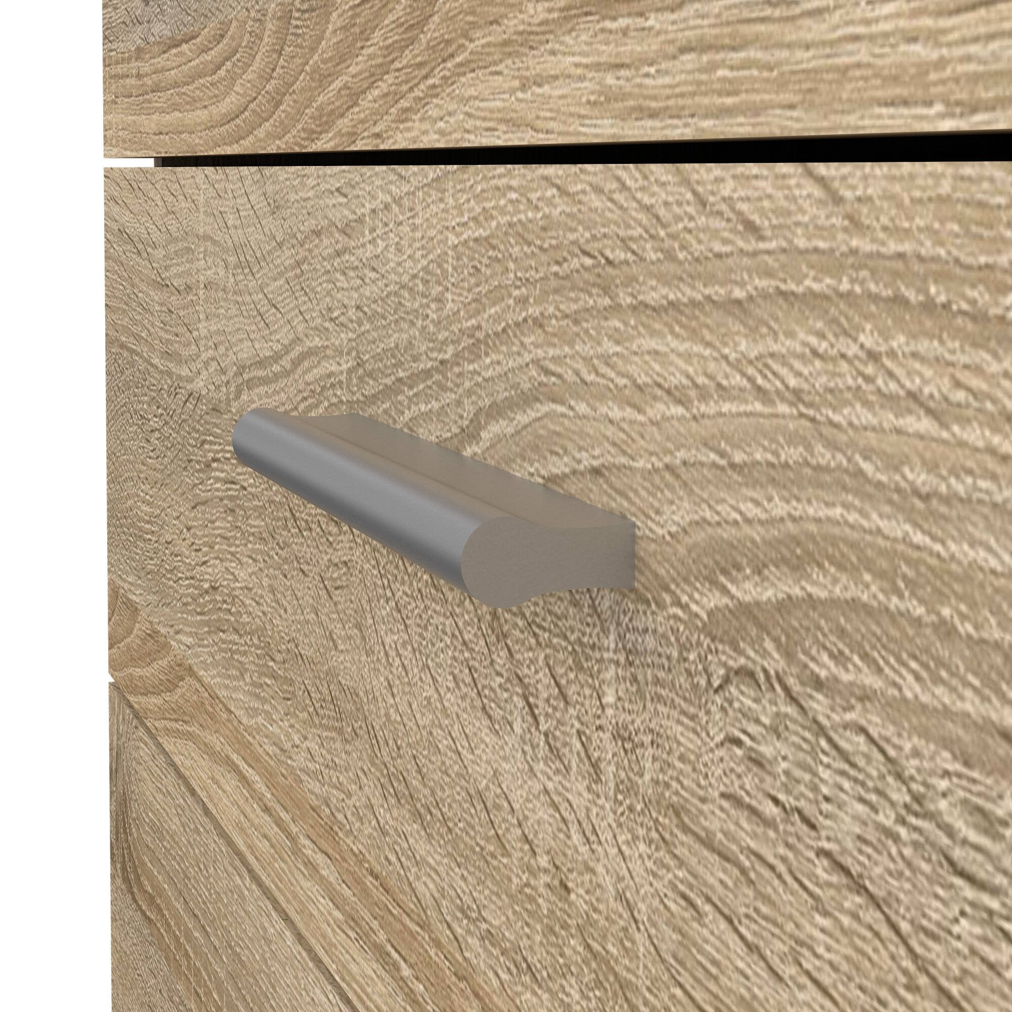 Cassettiera Arwen, Settimino multiuso, Comò camera da letto, Mobile con cassetti, 80x40 h68 cm, Quercia