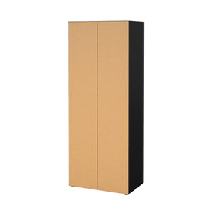 Guardaroba 2 ante Arg, Mobile camera da letto, Cabina armadio portabiti, Armadio appendiabiti, 79x50 h201 cm, Nero