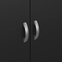 Scarpiera Erinni, Mobile portascarpe, Armadio da ingresso multiuso, Mobiletto per calzature, 69x35 h170 cm, Nero