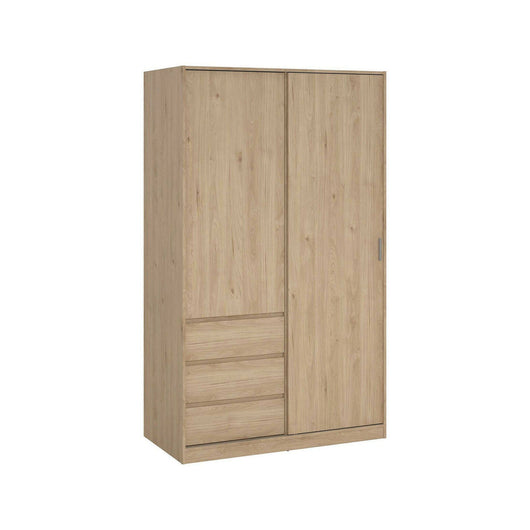 Guardaroba 2 ante Sanjose, Mobile camera da letto, Cabina armadio portabiti, Armadio appendiabiti, 119x60 h200 cm, Rovere