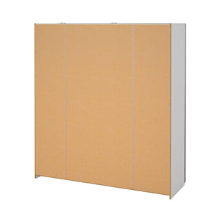 Guardaroba 2 ante Cerreto, Mobile camera da letto, Cabina armadio portabiti, Armadio appendiabiti, 182x64 h202 cm, Quercia e Bianco