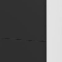 Guardaroba 2 ante Kauri, Mobile camera da letto, Cabina armadio portabiti, Armadio appendiabiti, 243x61 h220 cm, Bianco e Nero