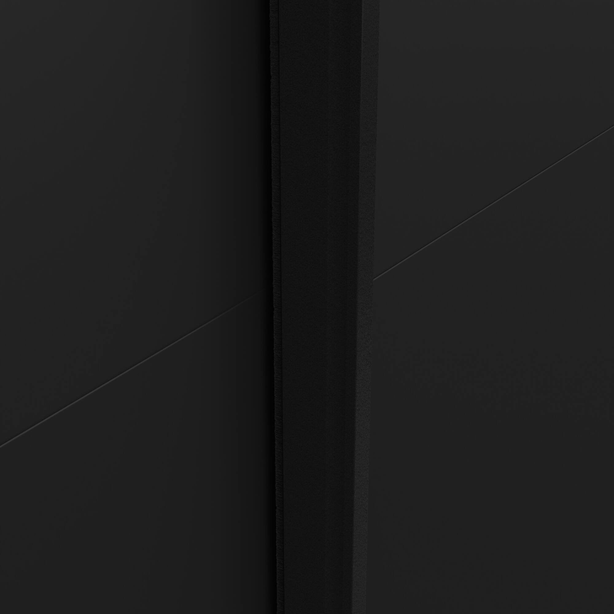 Guardaroba 2 ante Taxus, Mobile camera da letto, Cabina armadio portabiti, Armadio appendiabiti, 182x61 h220 cm, Bianco e Nero