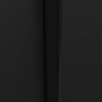 Guardaroba 2 ante Taxus, Mobile camera da letto, Cabina armadio portabiti, Armadio appendiabiti, 182x61 h220 cm, Bianco e Nero