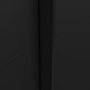 Guardaroba 2 ante Taxus, Mobile camera da letto, Cabina armadio portabiti, Armadio appendiabiti, 182x61 h220 cm, Bianco e Nero