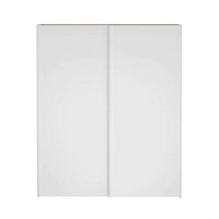 Guardaroba 2 ante Taxus, Mobile camera da letto, Cabina armadio portabiti, Armadio appendiabiti, 182x61 h220 cm, Bianco lucido