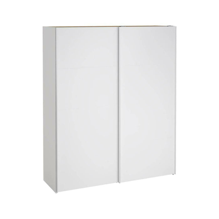 Guardaroba 2 ante Taxus, Mobile camera da letto, Cabina armadio portabiti, Armadio appendiabiti, 182x61 h220 cm, Bianco lucido