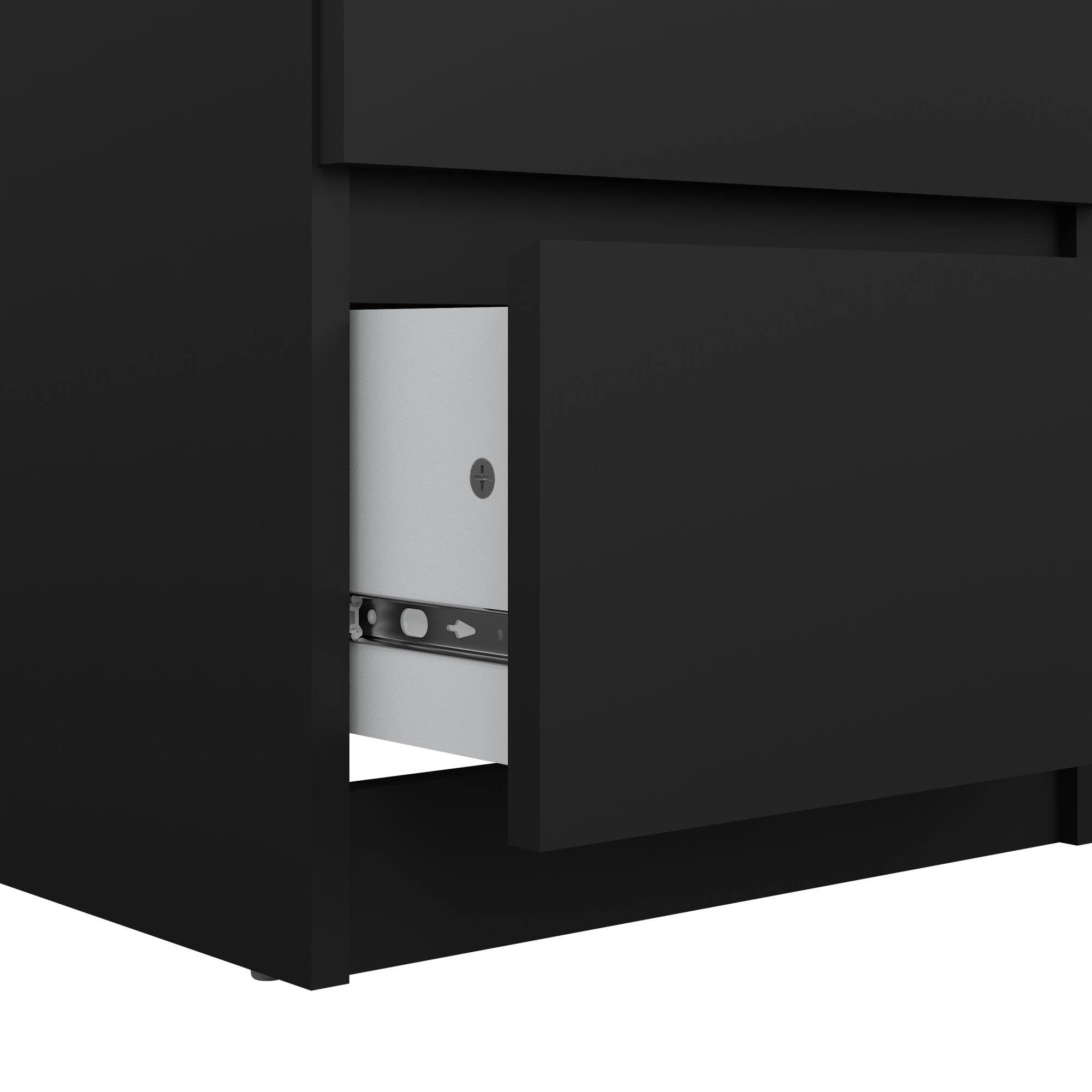 Cassettiera Achaldi, Settimino multiuso, Comò camera da letto, Mobile con cassetti, 50x40 h111 cm, Nero