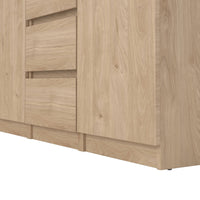 Credenza Angelika, Buffet da soggiorno, Madia da salotto, Dispensa da cucina, 121x50 h91 cm, Rovere