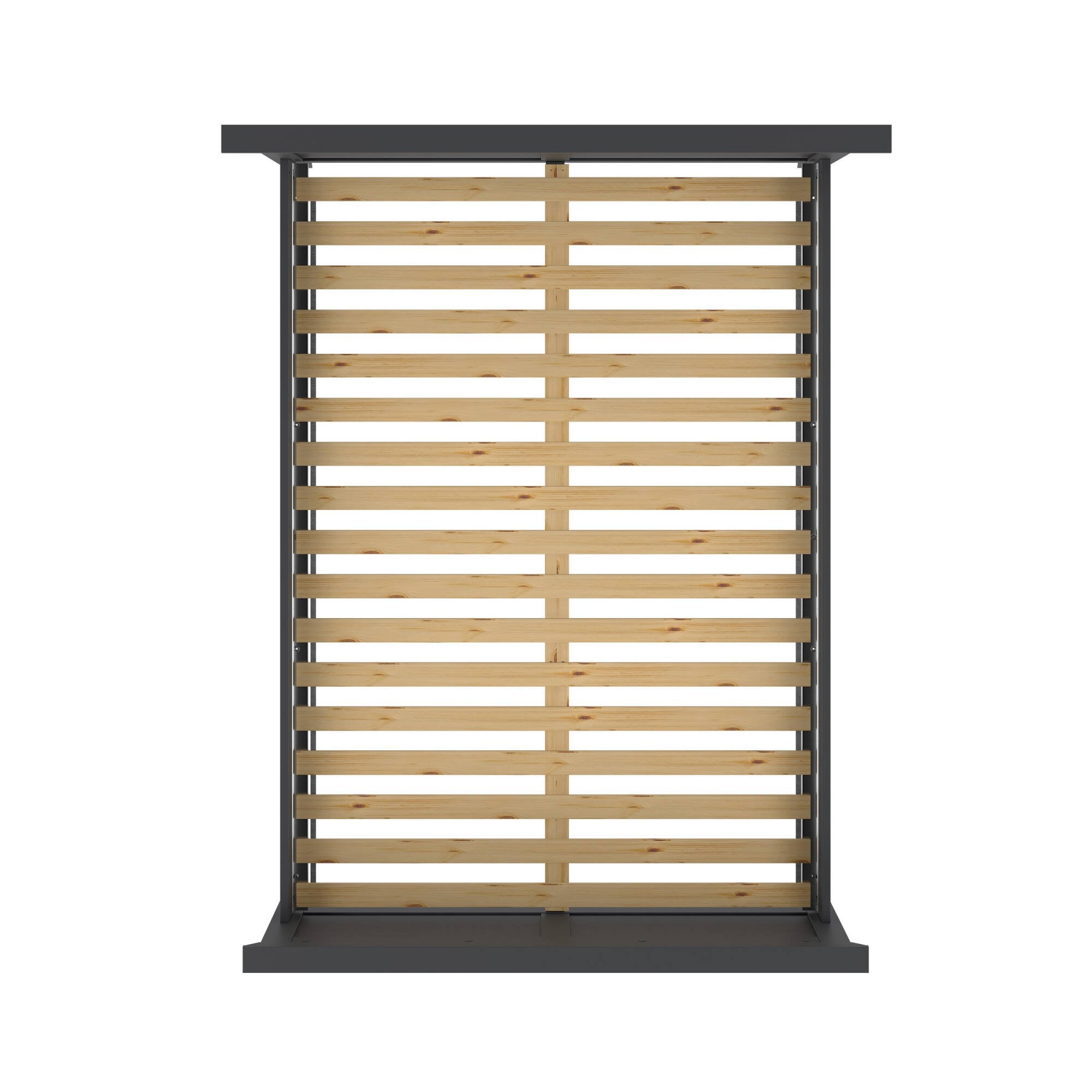 Letto singolo Arcevia, Sommier per camera da letto, Giroletto per stanza, Struttura porta materasso, 201x158 h110 cm, Grigio