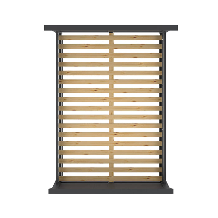 Letto singolo Arcevia, Sommier per camera da letto, Giroletto per stanza, Struttura porta materasso, 201x158 h110 cm, Grigio