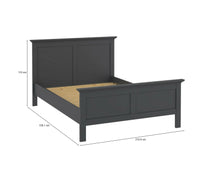 Letto singolo Arcevia, Sommier per camera da letto, Giroletto per stanza, Struttura porta materasso, 201x158 h110 cm, Grigio