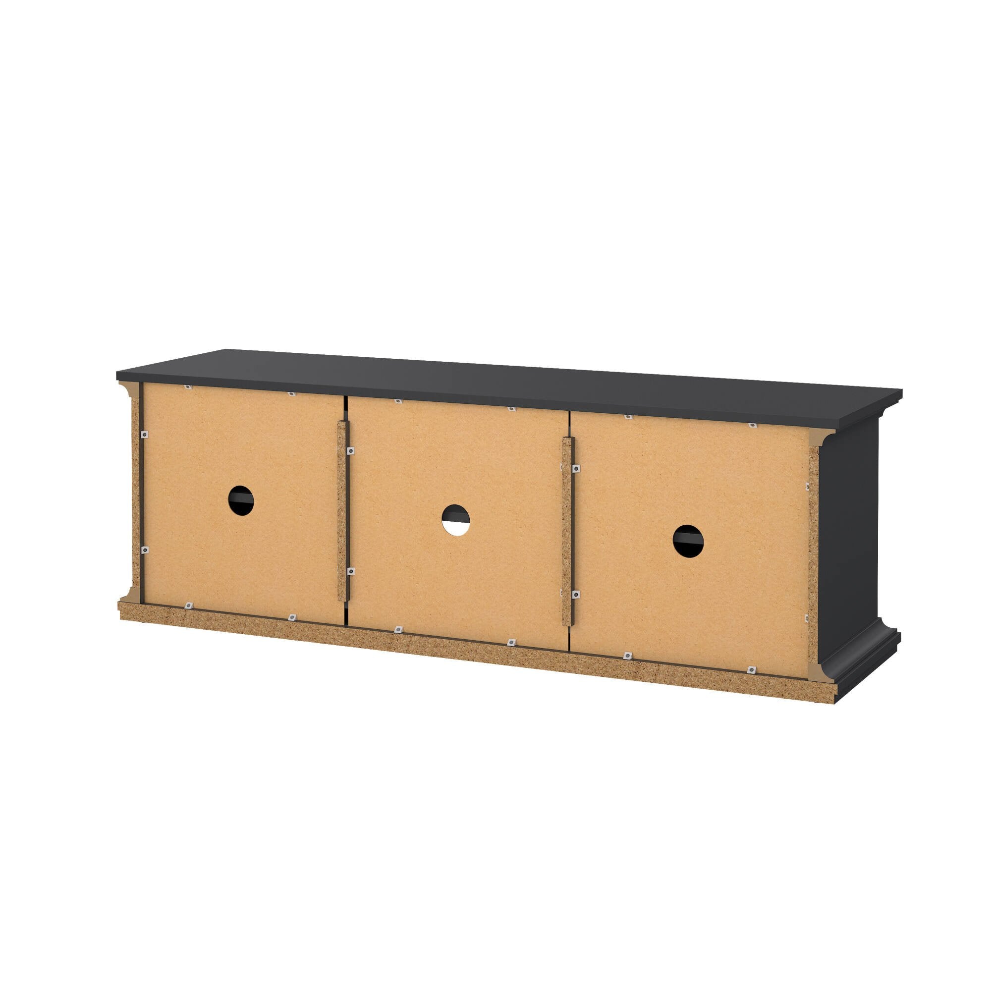 Mobile porta TV Ziba, Credenza da soggiorno, Armadio basso per TV, Base parete attrezzata, 149x42 h51 cm, Grigio
