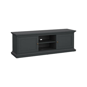 Mobile porta TV Ziba, Credenza da soggiorno, Armadio basso per TV, Base parete attrezzata, 149x42 h51 cm, Grigio