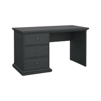 Scrivania Agia, Scrittoio multiuso, Tavolo per ufficio porta PC, Piano di lavoro, 130x62 h74 cm, Grigio