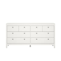 Credenza Kovsova, Buffet da soggiorno, Madia da salotto, Dispensa da cucina, 160x38 h80 cm, Bianco