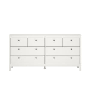 Credenza Kovsova, Buffet da soggiorno, Madia da salotto, Dispensa da cucina, 160x38 h80 cm, Bianco