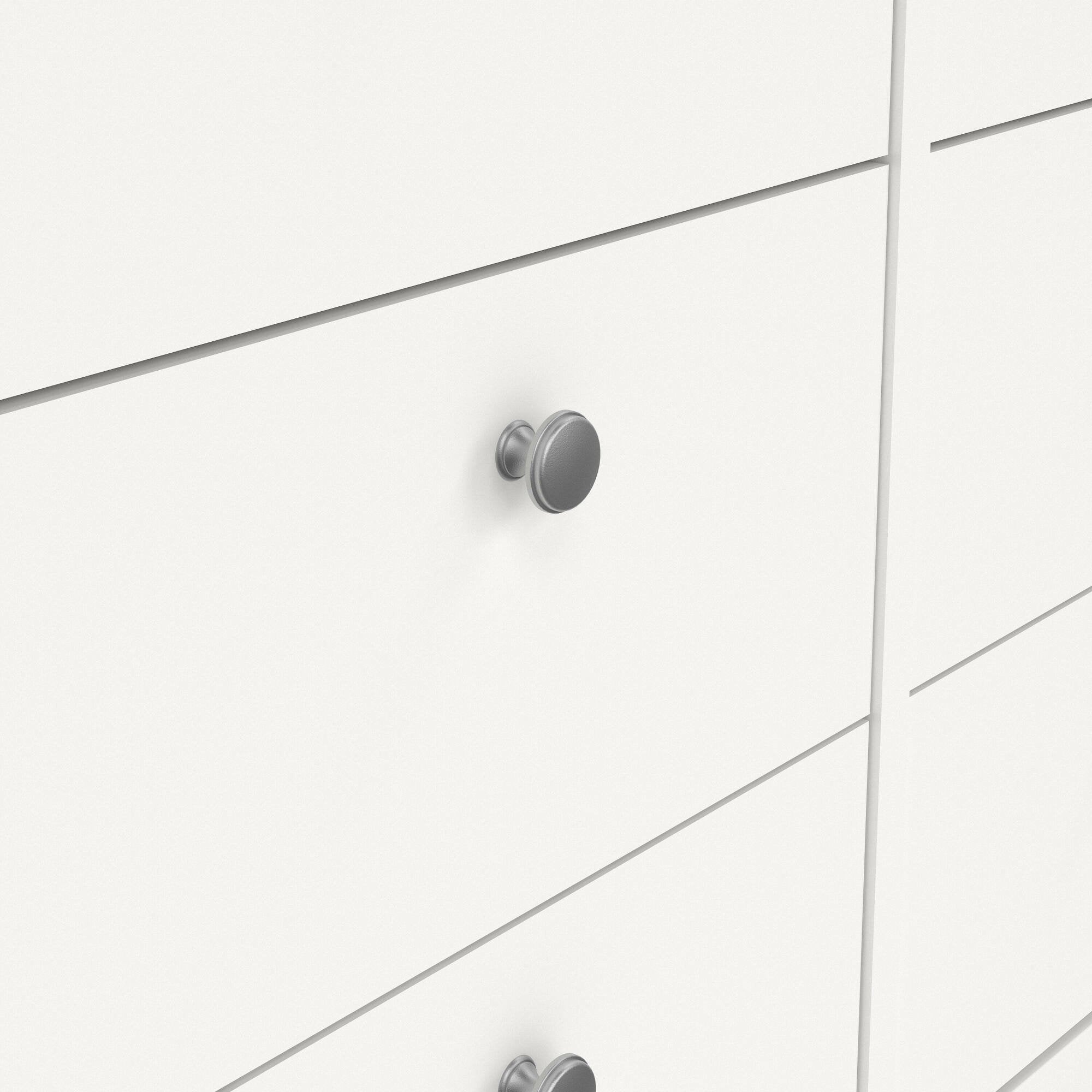 Credenza Kovsova, Buffet da soggiorno, Madia da salotto, Dispensa da cucina, 160x38 h80 cm, Bianco