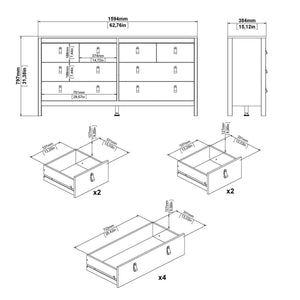 Credenza Kovsova, Buffet da soggiorno, Madia da salotto, Dispensa da cucina, 160x38 h80 cm, Bianco
