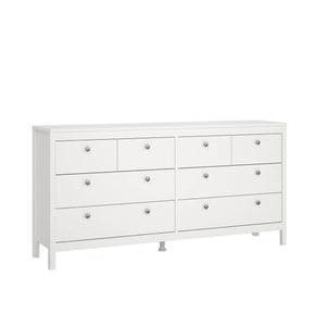 Credenza Kovsova, Buffet da soggiorno, Madia da salotto, Dispensa da cucina, 160x38 h80 cm, Bianco