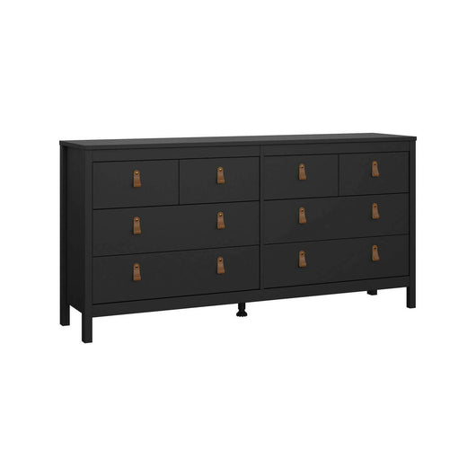 Credenza Kovsova, Buffet da soggiorno, Madia da salotto, Dispensa da cucina, 160x38 h80 cm, Nero