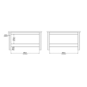 Tavolino da salotto Casato, Tavolo basso da caffè, Portariviste per divano, Ripiano da soggiorno, 81x81 h45 cm, Nero