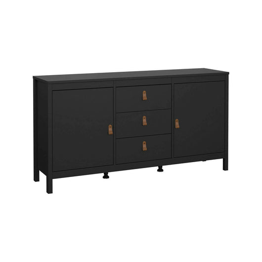 Credenza Whitney, Buffet da soggiorno, Madia da salotto, Dispensa da cucina, 151x38 h80 cm, Nero