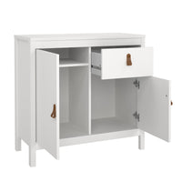 Credenza Romagna, Buffet da soggiorno, Madia da salotto, Dispensa da cucina, 82x38 h80 cm, Bianco