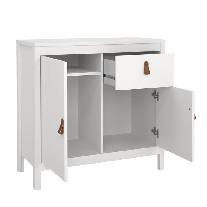 Credenza Romagna, Buffet da soggiorno, Madia da salotto, Dispensa da cucina, 82x38 h80 cm, Bianco