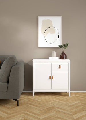 Credenza Romagna, Buffet da soggiorno, Madia da salotto, Dispensa da cucina, 82x38 h80 cm, Bianco