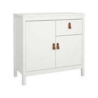 Credenza Romagna, Buffet da soggiorno, Madia da salotto, Dispensa da cucina, 82x38 h80 cm, Bianco