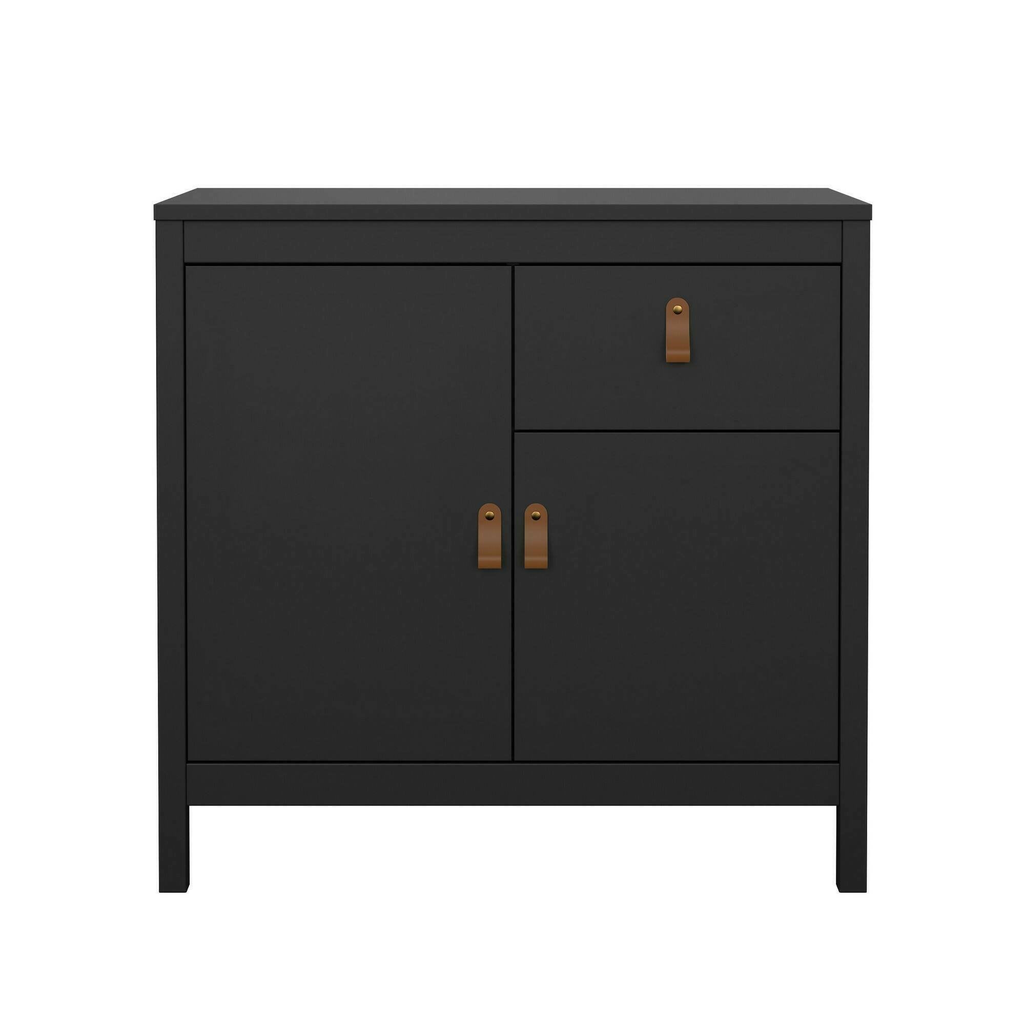 Credenza Romagna, Buffet da soggiorno, Madia da salotto, Dispensa da cucina, 82x38 h80 cm, Nero