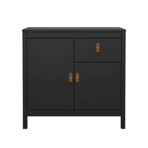 Credenza Romagna, Buffet da soggiorno, Madia da salotto, Dispensa da cucina, 82x38 h80 cm, Nero