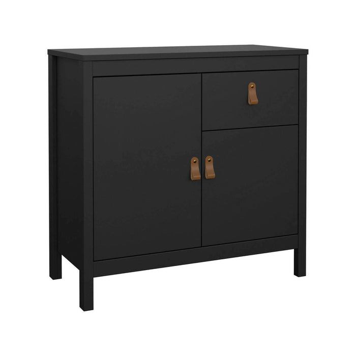 Credenza Romagna, Buffet da soggiorno, Madia da salotto, Dispensa da cucina, 82x38 h80 cm, Nero