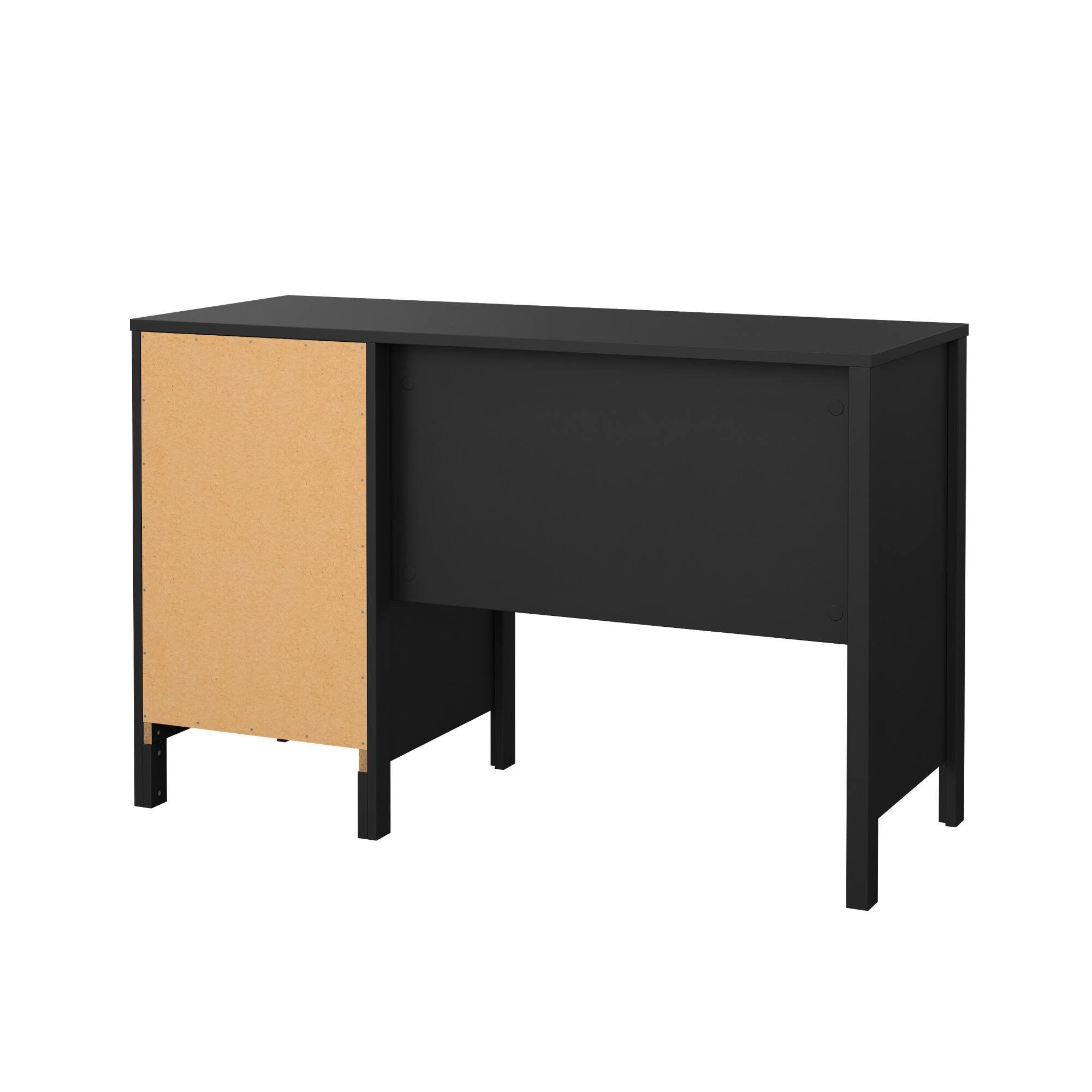 Scrivania Murjan, Scrittoio multiuso, Tavolo per ufficio porta PC, Piano di lavoro, 120x48 h77 cm, Nero