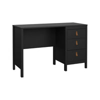 Scrivania Murjan, Scrittoio multiuso, Tavolo per ufficio porta PC, Piano di lavoro, 120x48 h77 cm, Nero