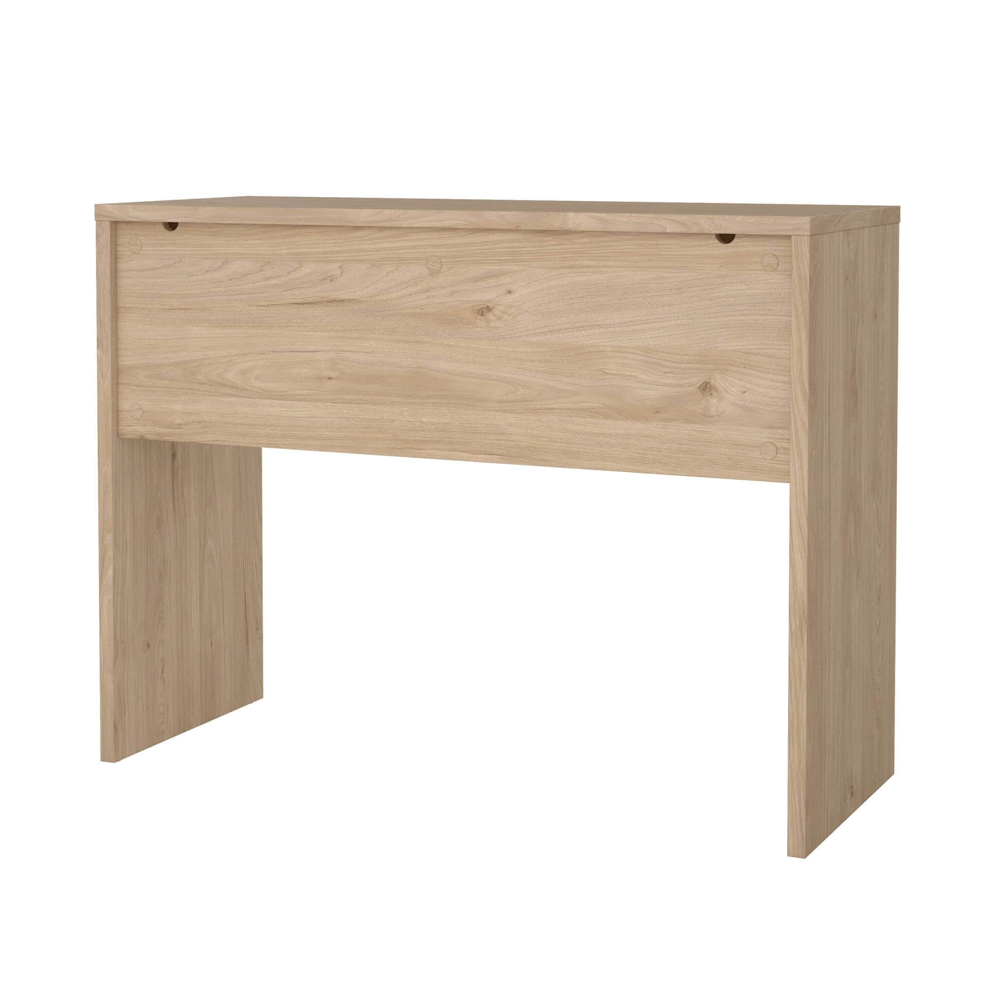 Scrivania Acero, Scrittoio multiuso, Tavolo per ufficio porta PC, Piano di lavoro, 100x40 h77 cm, Rovere