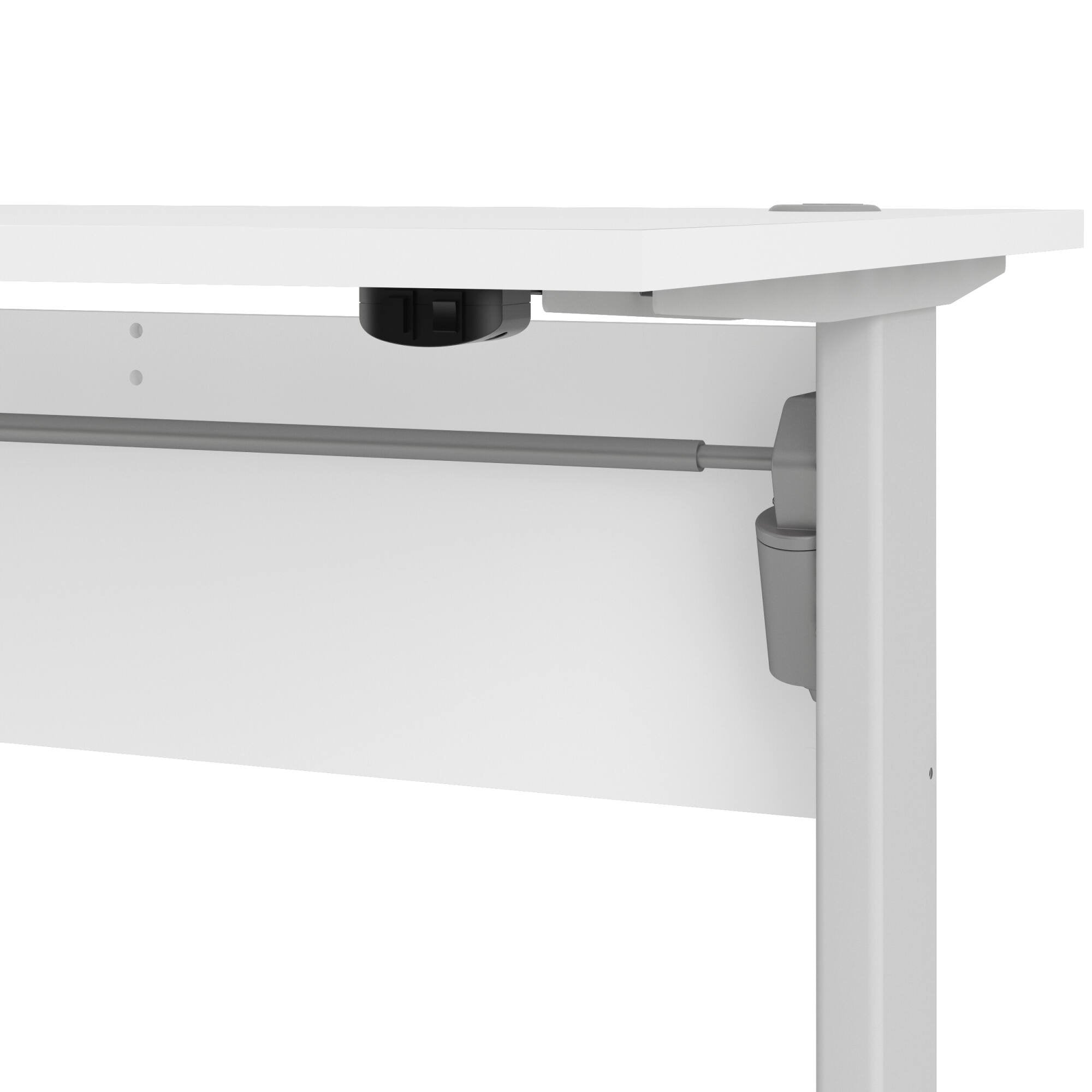 Scrivania Alfango, Scrittoio multiuso, Tavolo per ufficio porta PC, Piano di lavoro, 120x80 h75 cm, Bianco