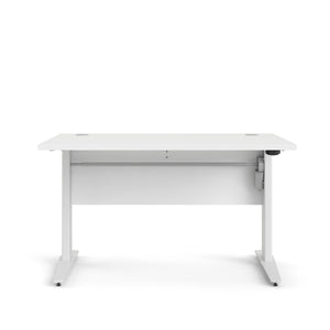 Scrivania Alfango, Scrittoio multiuso, Tavolo per ufficio porta PC, Piano di lavoro, 120x80 h75 cm, Bianco