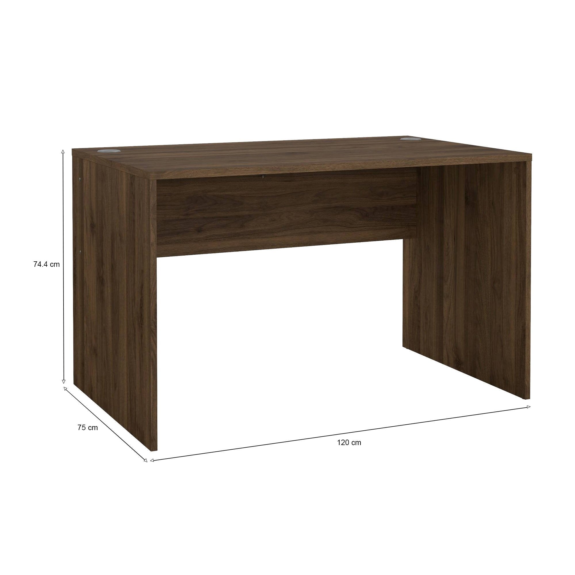 Scrivania MaryRead, Scrittoio multiuso, Tavolo per ufficio porta PC, Piano di lavoro, 120x75 h74 cm, Noce