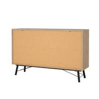 Credenza Anturio, Buffet da soggiorno, Madia da salotto, Dispensa da cucina, 150x40 h95 cm, Rovere