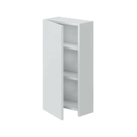 Mobile pensile Berlino, Armadietto sospeso, Mobiletto a muro, Armadio ausiliario multifunzione, 30x16 h60 cm, Bianco lucido