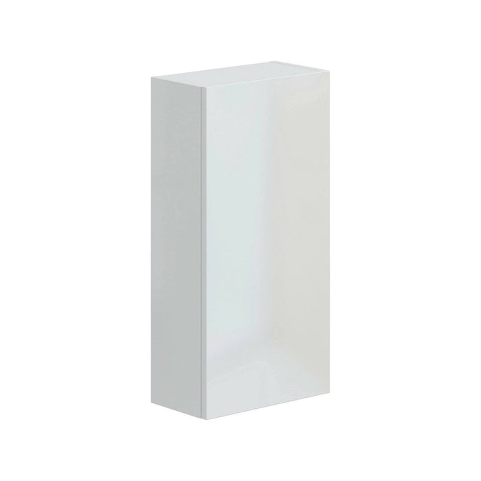 Mobile pensile Berlino, Armadietto sospeso, Mobiletto a muro, Armadio ausiliario multifunzione, 30x16 h60 cm, Bianco lucido