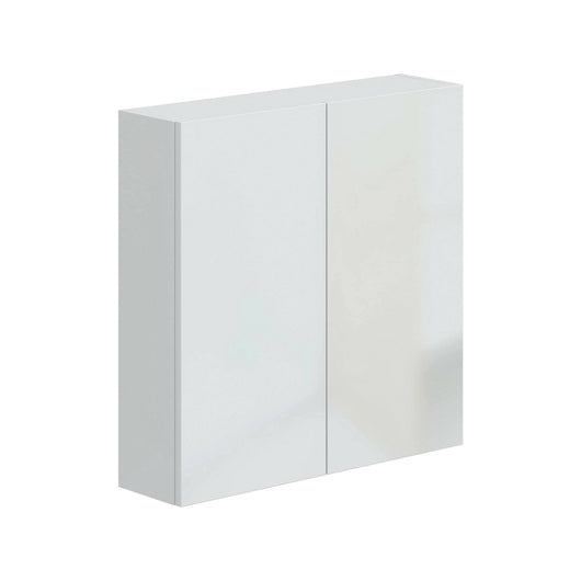 Mobile pensile Apollosa, Armadietto sospeso, Mobiletto a muro, Armadio ausiliario multifunzione, 60x16 h60 cm, Bianco lucido