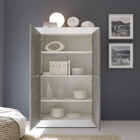 Madia Sampeyre, Credenza 3 Ripiani, 101.4x42x161.2h cm Bianco Lucido