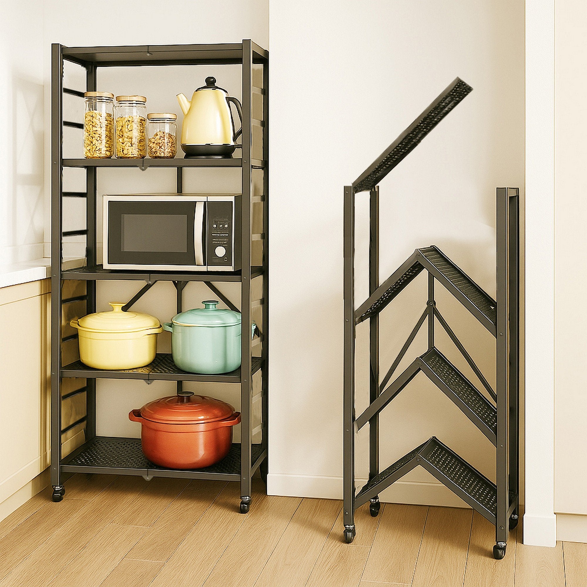 Minori, Scaffali 5 Ripiani, 71x38x156h cm Bianco