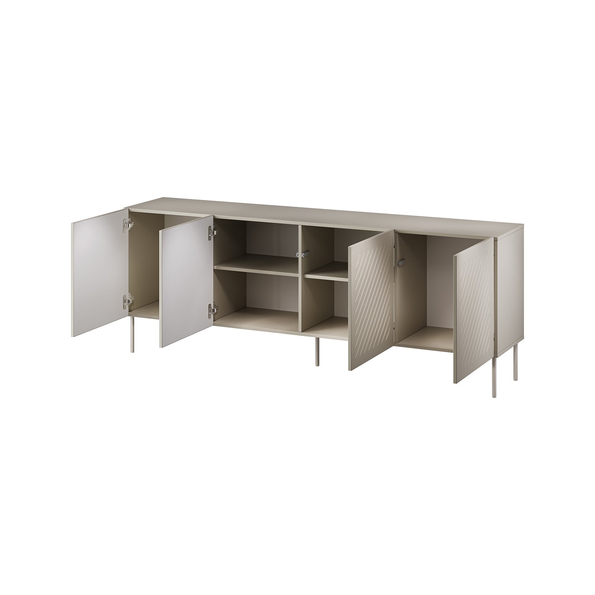 Madia Carema, Credenza 2 Ripiani, 200.5x42x75h cm Beige